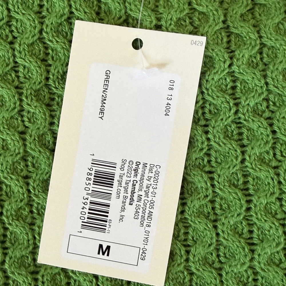 NWT A New Day Women's Crew Neck Tunic Pullover Sweater - Midweight, M, Green - Picture 3 of 5